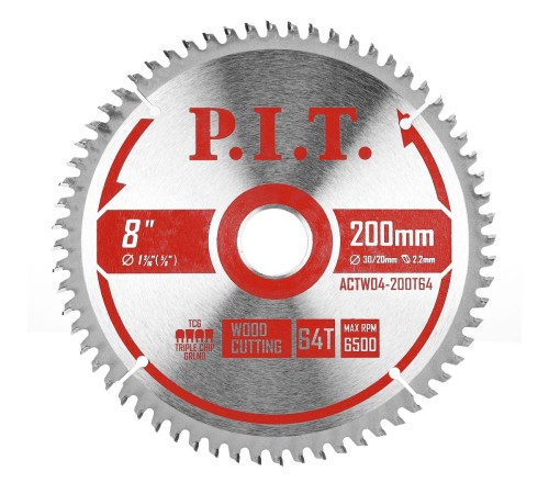 Диск пильный по дереву P.I.T. ACTW04-200T64