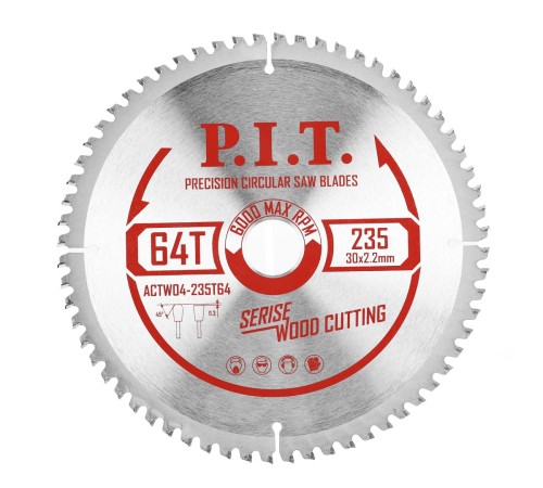 Диск пильный по дереву P.I.T. ACTW04-235T64
