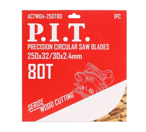 Диск пильный по дереву P.I.T. ACTW04-250T80