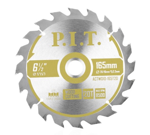 Диск пильный по дереву P.I.T. ACTW10-165T20