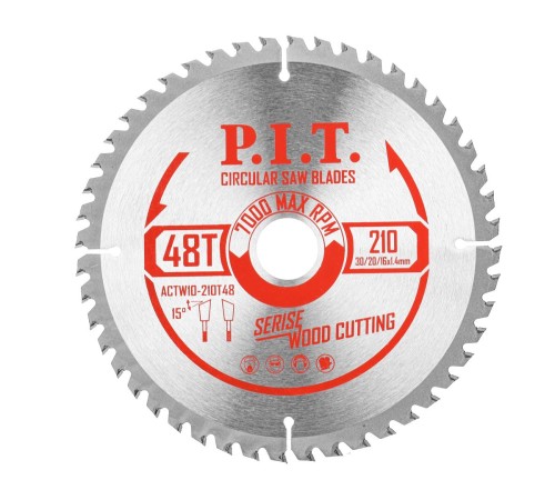 Диск пильный по дереву P.I.T. ACTW10-210T48