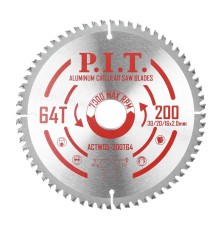 Диск пильный по алюминию P.I.T. ACTW05-200T64