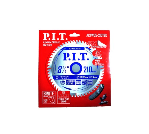 Диск пильный по алюминию P.I.T. ACTW05-210T80