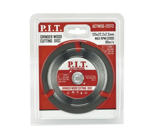Диск пильный по дереву для УШМ P.I.T. ACTW06-125T3