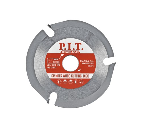 Диск пильный по дереву для УШМ P.I.T. ACTW06-125T3