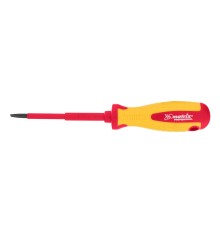 Отвертка Insulated, SL4 x 100 мм, CrMo, до 1000 В, двухкомпонентная рукоятка Matrix Professional Отвертка Insulated, SL4 x 100 мм, CrMo, до 1000 В, двухкомпонентная рукоятка Matrix Professional