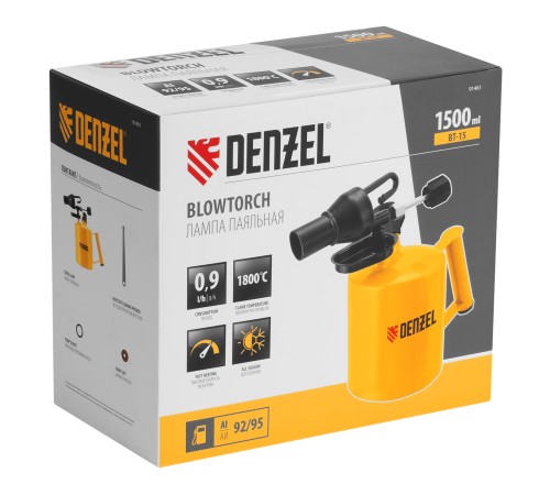 Паяльная лампа DENZEL, ВТ-15, 1.5 л