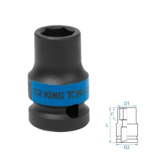Головка торцевая ударная шестигранная 1/2", 12 мм KING TONY 453512M Головка торцевая ударная шестигранная 1/2", 12 мм KING TONY 453512M
