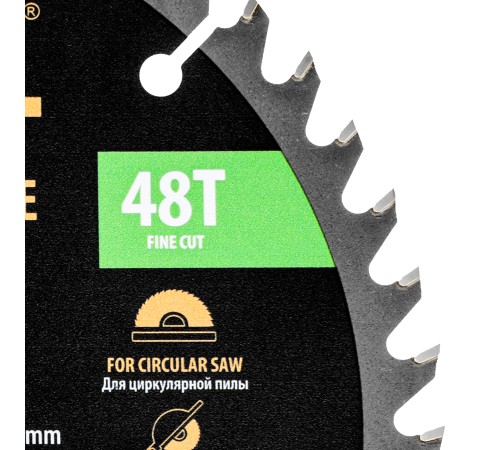 Пильный диск по дереву ф190 х 30 мм, 48 зубьев Denzel