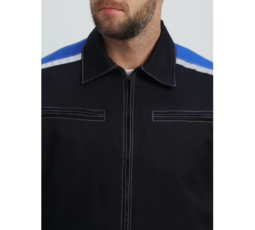 Костюм Джет IMP (тк.Саржа,320) п/к, т.синий/васильковый