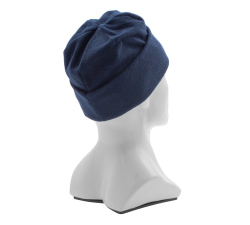 Шапка с отворотом из флиса для взрослых, размер 58-59, синяя Сибртех