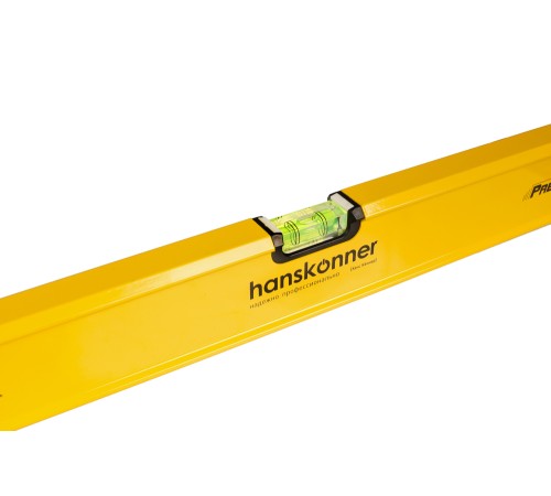 Уровень алюм., 1000мм, 2 колбы, фрезерованный, точность 0.5 мм/м, hanskonner