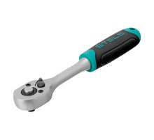 Ключ-трещотка 1/4", CrV, 72 зуба, с быстрым сбросом, матовый хром Stels Ключ-трещотка 1/4", CrV, 72 зуба, с быстрым сбросом, матовый хром Stels