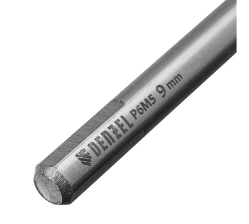 Сверло спиральное по металлу 9 х 175 мм, Р6М5, Golden Tip, удлиненное Denzel