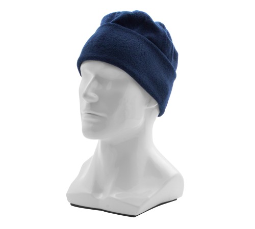 Шапка с отворотом из флиса для взрослых, размер 58-59, синяя Сибртех