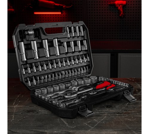 Набор инструментов, 1/2", 1/4", пластиковый кейс, 94 предмета MTX