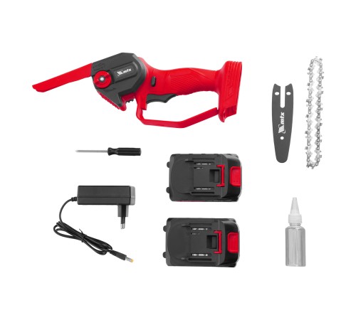 Цепная мини-пила аккумуляторная, MCS-100, шина 100 мм, Li-Ion, 20 В MTX