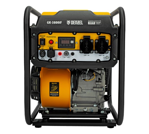 Генератор инверторный GK-3800iF, 3,8 кВт, 230 В, ручной старт DENZEL Генератор инверторный GK-3800iF, 3,8 кВт, 230 В, ручной старт DENZEL