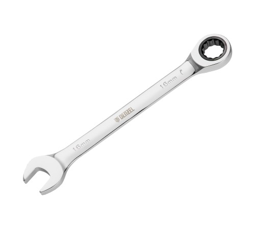 Ключ комбинированный, с трещеткой, 16 мм Denzel