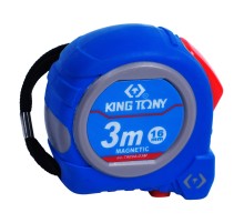 Рулетка измерительная 3 м, полотно 16 мм, магнитный крюк KING TONY 79094-03M