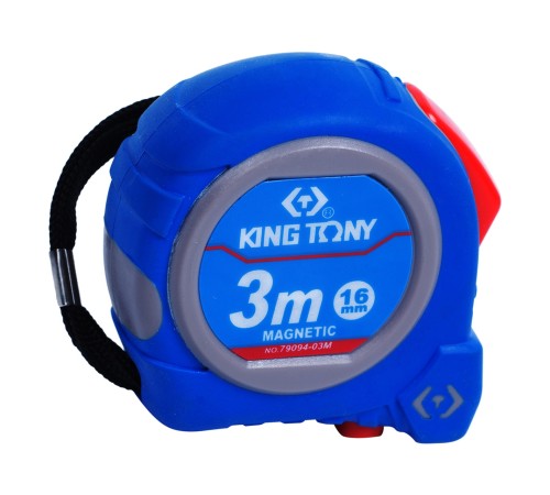 Рулетка измерительная 3 м, полотно 16 мм, магнитный крюк KING TONY 79094-03M
