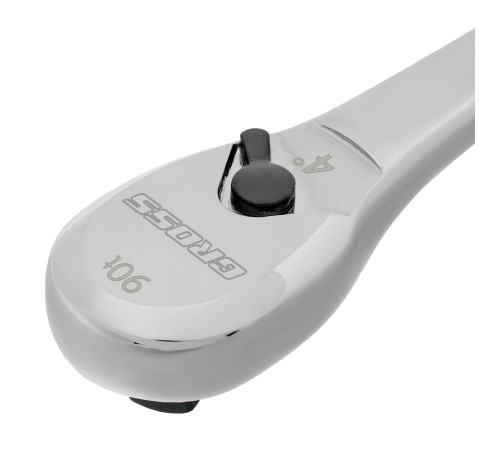 Ключ-трещотка 3/8", CrV, 90 зубьев, усиленный, хром Gross Ключ-трещотка 3/8", CrV, 90 зубьев, усиленный, хром Gross