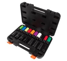 Набор ударных глубоких шестигранных головок 1/2", 15-24 мм, 18 предметов, кейс AFFIX AF00640180C