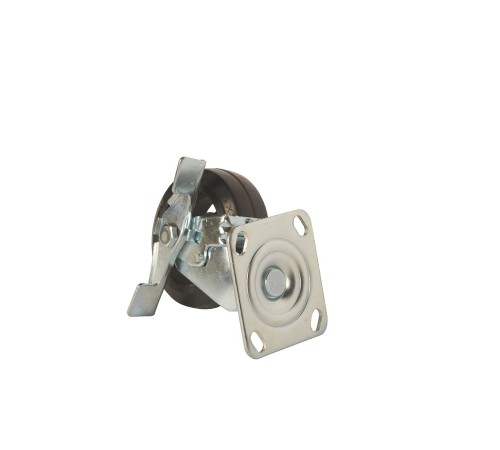 Колесо большегрузное поворотное SCdb 55 125 
мм обрезиненное с тормозом (N)