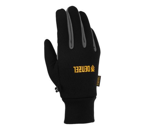 Перчатки универсальные, двойные, работа с сенсорным экраном, вязаная манжета, размер 9 Denzel