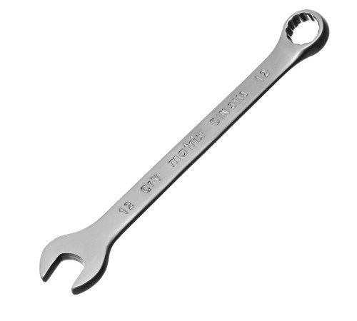 Ключ комбинированный, 12 мм, CrV, матовый хром Matrix