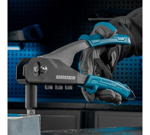 Заклепочник ручной, 260 мм, заклепки 2,4-3,2-4,0-4,8 мм Gross