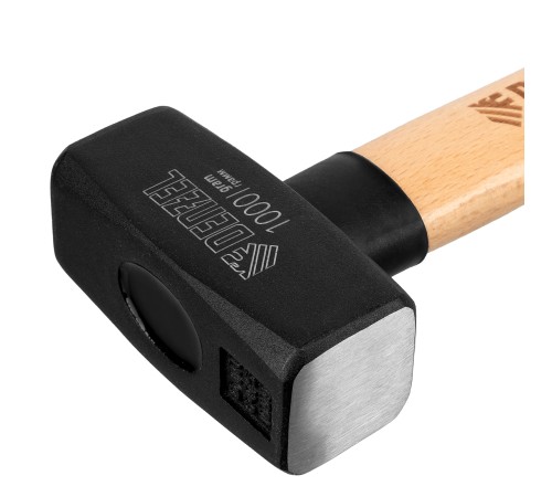 Кувалда, 1000 г, кованая головка, буковая рукоятка Denzel