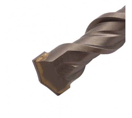 Бур по бетону, двойная спираль, три пылеотводящие кромки, 22 x 260 мм DENZEL