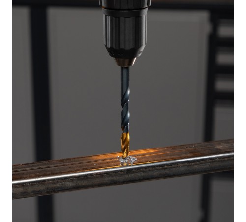 Сверло по металлу, 9 мм, HSS-Tin, Golden Tip, 8 шт. Denzel