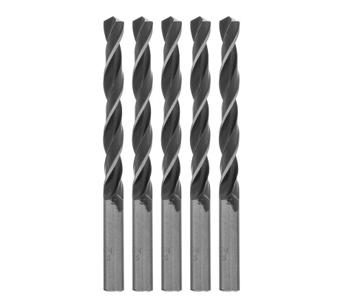 Сверло по металлу, 9.5 мм, быстрорежущая сталь, 5 шт, цилиндрический хвостовик Сибртех
