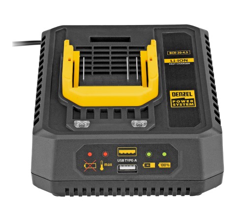 Устройство зарядное для аккумуляторов BCH-20-4.5, Li-Ion, 20 В, 4,5 А// Denzel