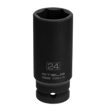 Головка ударная удлиненная шестигранная, 24 мм, 1/2, CrMo Stels