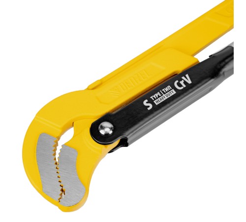 Ключ трубный рычажный №2, 1,5", цельнокованый, CrV, тип "S" Denzel