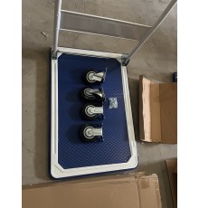 Тележка платформенная 150 кг TOR PH150 (480x740) со складной ручкой (резиновые колеса 100 мм)