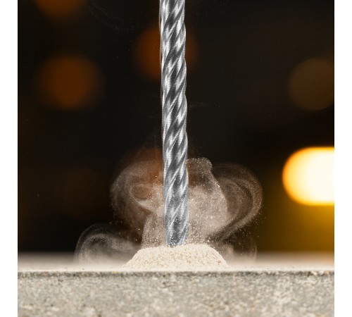 Бур по бетону, цельная крестовая пластина, 6x165 мм, SDS PLUS Denzel