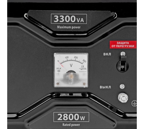 Генератор бензиновый RS-4000, 3,3 кВт, 230В, ручной стартер MTX Генератор бензиновый RS-4000, 3,3 кВт, 230В, ручной стартер MTX