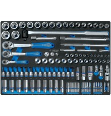 Набор торцевых головок 1/4", 3/8", 1/2" с принадлежностями, ложемент, 103 предмета KING TONY 9-9503MRV01 Набор торцевых головок 1/4", 3/8", 1/2" с принадлежностями, ложемент, 103 предмета KING TONY 9-9503MRV01