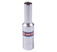Головка торцевая глубокая шестигранная 1/4", 3/16", дюймовая KING TONY 223506S
