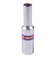 Головка торцевая глубокая шестигранная 1/4", 3/16", дюймовая KING TONY 223506S