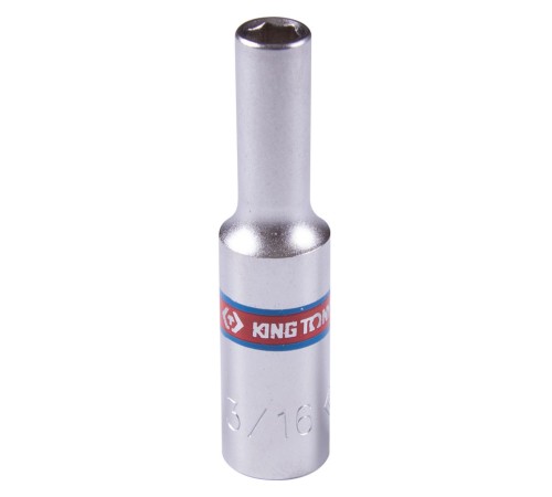 Головка торцевая глубокая шестигранная 1/4", 3/16", дюймовая KING TONY 223506S