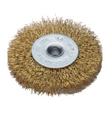 Дисковая щетка Rotorica 80 мм с витой латунированной стальной проволокой