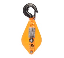 Блок монтажный однорольный с  крюком TOR HQG(L) K1-1,0 т с откидной щекой (T)