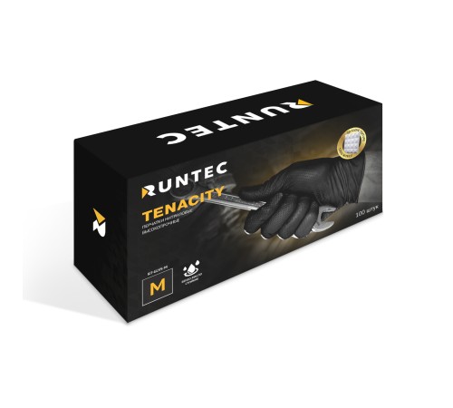RUNTEC RT-GLVS-M Перчатки Tenacity нитриловые высокопрочные, размер M (100 штук) RUNTEC RT-GLVS-M Перчатки Tenacity нитриловые высокопрочные, размер M (100 штук)