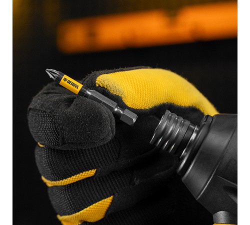 Набор бит комбинированный 3 шт., PZ1, PZ2, PZ3, 50 мм, сталь S2 Denzel