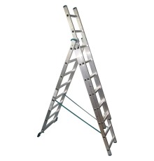 Лестница 3-х секционная алюминиевая 3*8